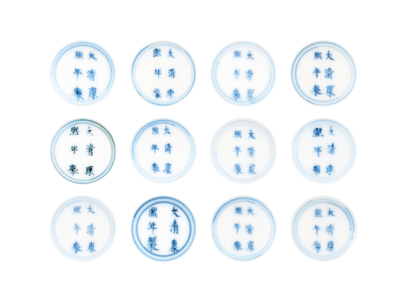 A fine and exceedingly rare set of twelve famille-verte 'month A fine and exceedingly rare set of twelve famille-verte 'month
